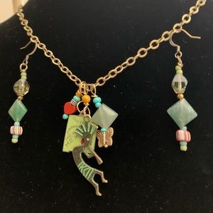 New Mexico Map & Kokopelli Charms Set